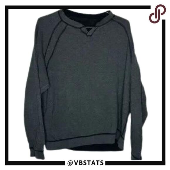 Tommy Bahama Black and Gray Reversible Pullover Top in Size Large - Picture 1 of 9